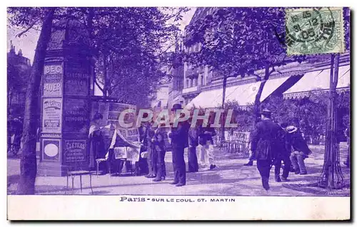 Cartes postales Paris Sur Le Boul St Martin Marchande de journaux