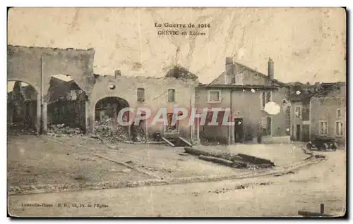 Cartes postales La Guerre de 1914 Crevic en Ruines Militaria