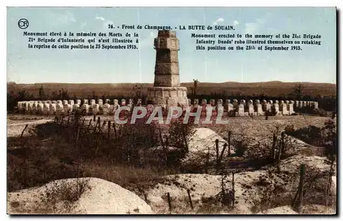 Cartes postales Front de Champagne La Butte de Souain Militaria