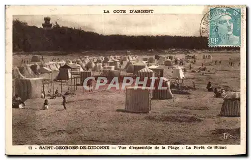 Cartes postales La Cote D Argent Saint Georges de Didonne Vue d ensemble de la Plage La Foret de Suzac