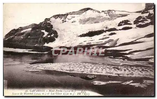 Cartes postales Gavarnie Mont Perdu Source de Ramond et Lac Glace