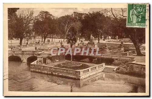 Cartes postales Nimes Le Jardin de la Fontaine La Source et les Bains