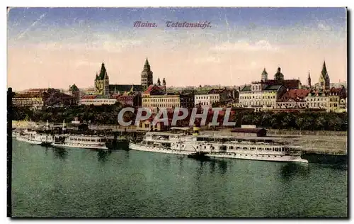 Cartes postales Mainz Totalansicht Bateau