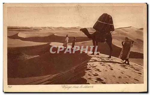 Ansichtskarte AK Voyage dans le desert Tunisie Camel Chameau