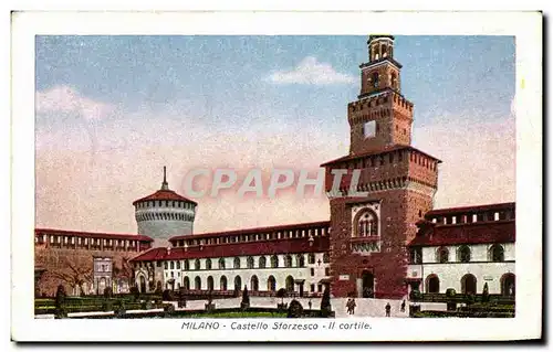 Ansichtskarte AK Milano Castello Sforzesco II Cortile