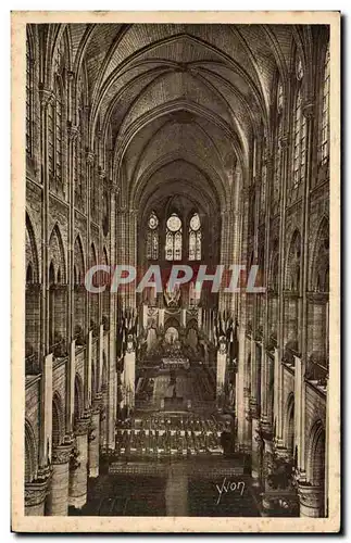 Ansichtskarte AK Paris En Flanant Interieur de Notre Dame