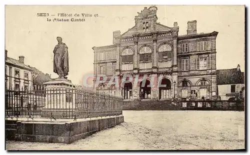 Cartes postales I Hotel de Ville et la Statue Conte