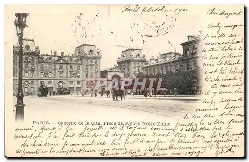 Ansichtskarte AK Paris Caserne de la Cite Place du Parvis Notre Dame