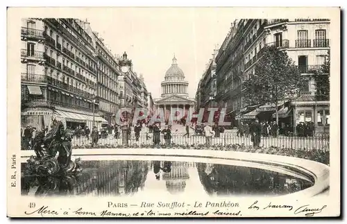 Cartes postales Paris Rue Soufflot Le Pantheon