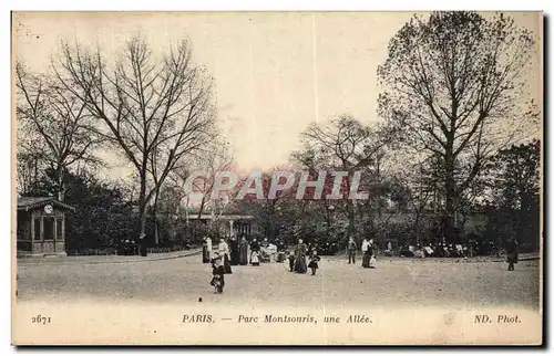 Cartes postales Paris Parc Montsouris une Allee