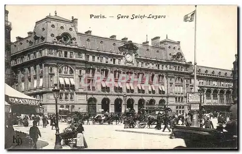 Cartes postales Paris Gare Saint Lazare