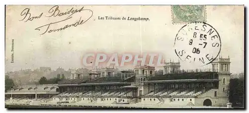 Cartes postales Les Tribunes de Longchamp Paris Hippisme Cheval Horse