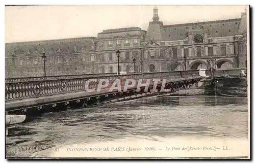 Cartes postales Inondations de Paris Le Pont des Saint Peres