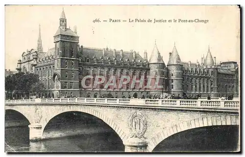 Cartes postales Paris Le Palais de Justice et le Pont au Change