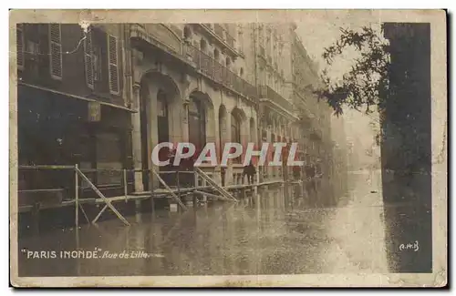 Cartes postales Paris Inonde Rue de Lille