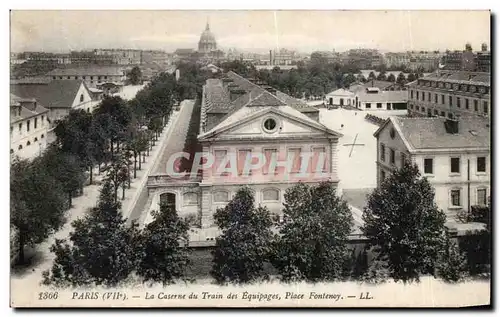 Ansichtskarte AK Paris La Caserne du Train des Equipages Place Fontenoy Militaria