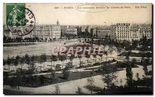 Cartes postales Paris Les nouveaux Jardins du champ de Mars