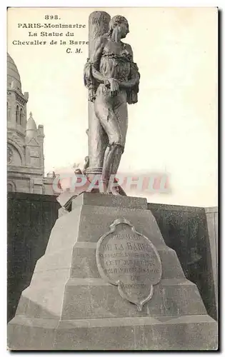 Ansichtskarte AK Paris Montmartre La Statue du chevalier de la Barre