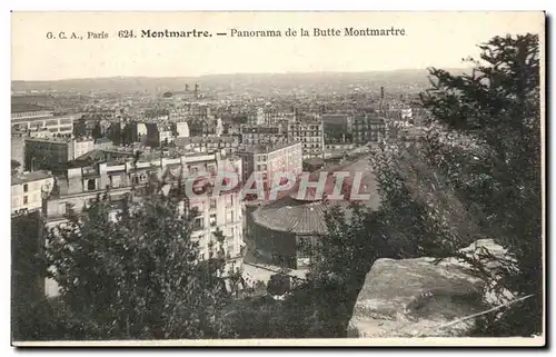 Cartes postales Montmartre Panorama de la Butte Montmartre