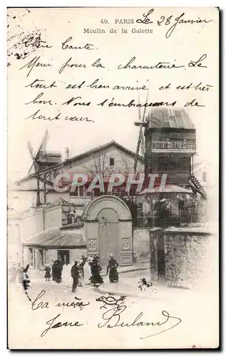 Ansichtskarte AK Paris Moulin de la Galette Montmartre Windmill