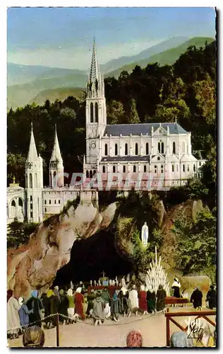 Ansichtskarte AK Souvenir de Lourdes 65 La Basilique la Grotte