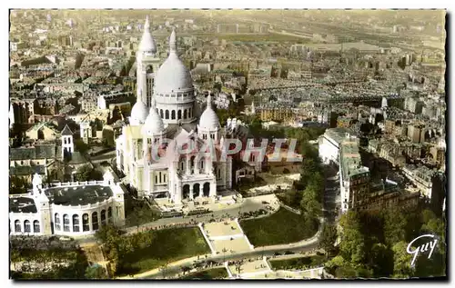 Cartes postales moderne En Avion Sur Paris La basilique du Sacre Coeur de Monumortre