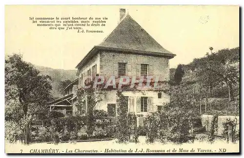 REPRO Chambery Les Charmettes Habitation de J J rousseau et de Mme de Varens