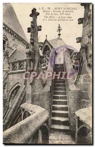 Ansichtskarte AK Mont Saint Michel Abbaye Escalier de dentelle