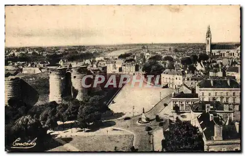 Cartes postales Angers Vue panoramique vers le Chateau la Maine et la Cathedrale