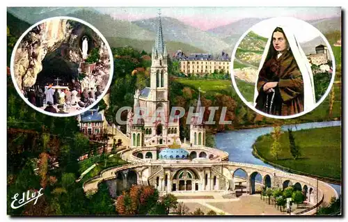 Ansichtskarte AK Lourdes La Basilique Ste Bernadette La Grotte