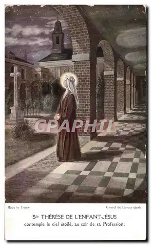 Ansichtskarte AK Saint Therese De L Enfant Jesus contemple le ciel etoile au soir de sa Profession