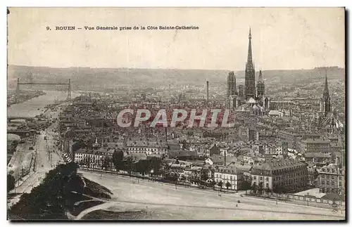 Ansichtskarte AK Rouen Vue Generale Prise de la Cote Sainte Catherine