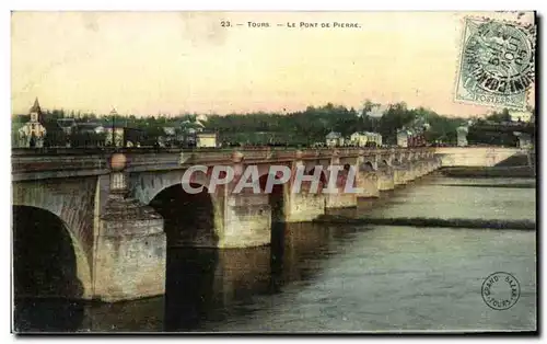 Cartes postales Tours Le Pont De Pierre