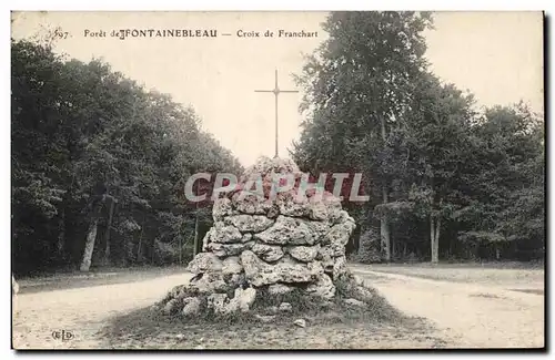 Ansichtskarte AK Foret de Fontainebleau Croix de Franchart