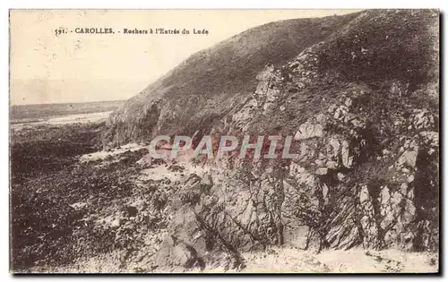 Cartes postales Carolles Rochers a l Entree du Lude