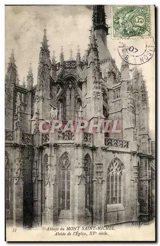 Cartes postales Abbaye du Mont Saint Michel Abside de I Eglise XV Siecle