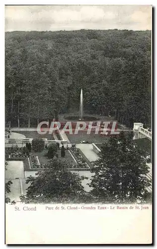 Cartes postales Saint Cloud Parc de St Cloud Grandes Eaux Le Bassin de St Jean