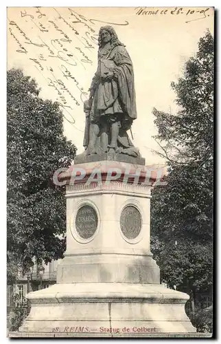 Cartes postales Reims Statue de Colbert