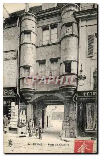 Cartes postales Reims Porte du Chapitre Militaire Velo Cycle Bike