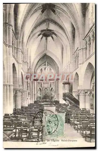 Ansichtskarte AK Reims Interieur de I Eglise Saint Jacques