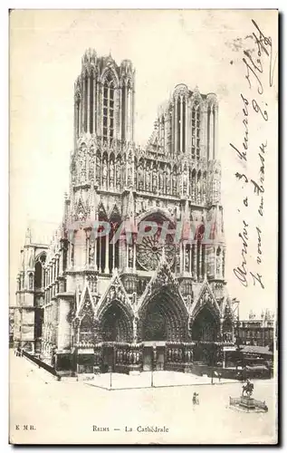 Cartes postales Reims La Cathedrale