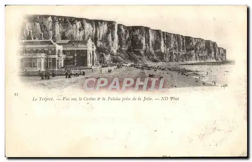 Ansichtskarte AK Le Treport Vue sur le Casino la Falaise prise de la Jetee