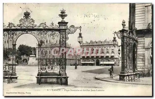 Cartes postales Nancy Place Stanislas et Grilles Jean Lamour