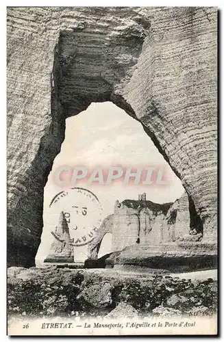 Ansichtskarte AK Etretat La Manneporte I Aiguille et la Porte d Aval