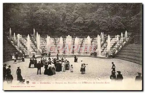 Cartes postales Versailles Bosquet des Rocailles un Dimanche de Grandes Eaux