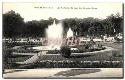 Cartes postales Parc de Versailles Les Parterres Le Jour des Grandes Eaux