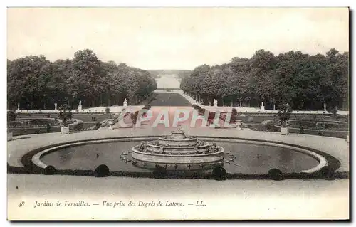 Cartes postales Jardins De Versailles Vue prise des Degres de Latone