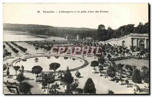 Cartes postales Versailles L Orangerie et la piece d eau des Suisses