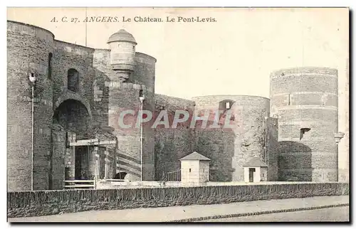 Cartes postales Angers Le Chateau Le Pont Levis