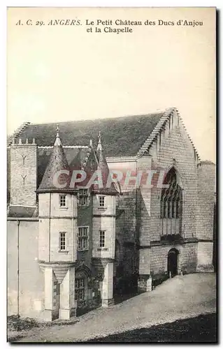 Cartes postales Angers Le Petit Chateau des Ducs d Anjou et la Chapelle